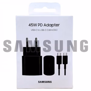 Laturi Samsung EP-TA845 musta 45W (sis. pakkaus) + Type-C 100cm kaapeli / 100% Aito /