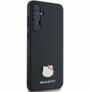 Hello Kitty Metal Logo Kitty Head Suojakuori Samsung Galaxy A55:lle - Musta