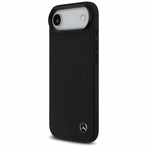 Mercedes Nahkainen Large Laurel Leave MagSafe Suojakuori iPhone Air:lle - musta