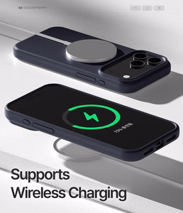Mercury Pure Magsafe Silicon Case suojakuori Apple iPhone 17 Pro Max:lle tummansininen
