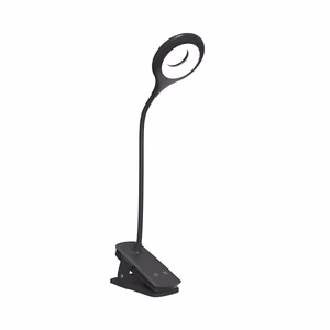 Mini Wozinsky langaton LED-lukuvalo klipsillä + USB-C kaapeli - musta
