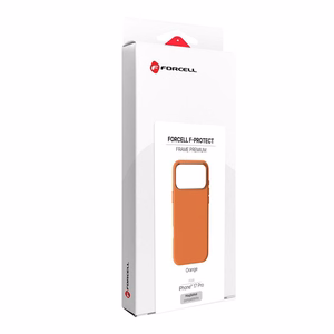 Suojakuori iPhone 17 Pro:lle Forcell F-Protect Frame Premium MagSafe-yhteensopiva oranssi