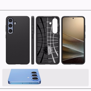 Spigen Liquid Air suojakuori Samsung Galaxy S25 -puhelimelle matta musta