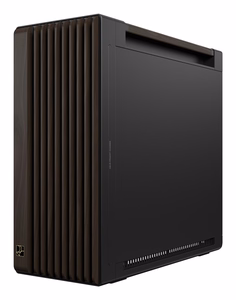 ASUS ProArt PA602 puuviimeistelty moderni musta keskikokoinen tornikotelo metallipaneelilla, musta/puu