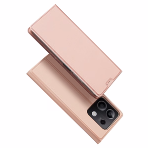 Dux Ducis Skin Pro Suojakuori läpällä ja korttilokerolla Xiaomi Redmi Note 13 5G:lle - vaaleanpunainen