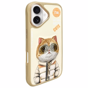 Nimmy Cool&Cute 2.0 Kissa Suojakuori iPhone 16:lle - vihreä