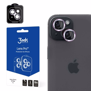 3mk Lens Protection Pro vaaleanpunainen kameran suoja iPhone 15 Plus:lle