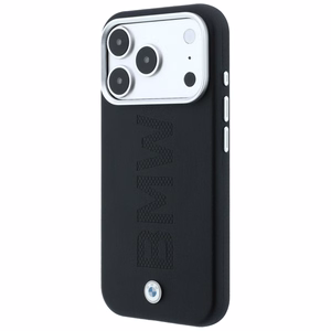 BMW Sign Deboss Quilted Metal Logo MagSafe suojakuori mallille iPhone 18 Pro Max – tummanharmaa