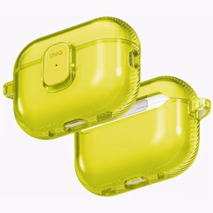 Uniq Glase Pro lukittava suojakuori AirPods Pro 3:lle - läpinäkyvä keltainen