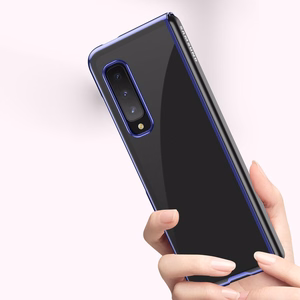 Plating Case hard case Electroplating frame Cover for Samsung Galaxy Fold blue