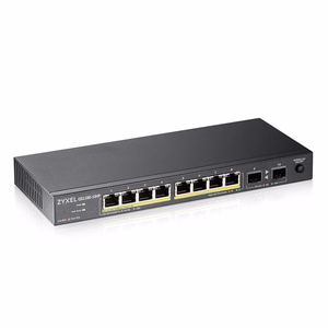 Zyxel GS1100-10HP v2 hallitsematon Gigabit Ethernet PoE -verkkokytkin, 10/100/1000 Mb/s, musta