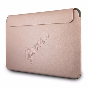 Guess Saffiano Script suojus 13 tuuman kannettavalle tietokoneelle - vaaleanpunainen