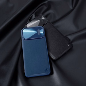 Nillkin CamShield Nahka S Kotelo iPhone 14 Pro Max kotelo kameran suojus musta