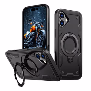 Hybrid Armor Trendy Suojakuori MagSafella iPhone 16:lle - Musta