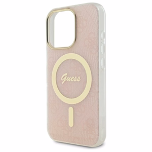 Guess IML 4G MagSafe Suojakuori iPhone 16 Pro Max:lle - Vaaleanpunainen