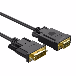 Orico XD-DITV DVI 24+1–VGA, Full HD-kaapeli, 5 m – musta