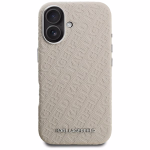 Karl Lagerfeld FW Stamped Karl MagSafe Suojakuori iPhone 16 - beige
