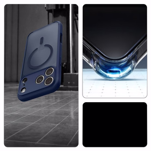 Spigen Ultra Hybrid MagSafe -suojakuori iPhone 18 Pro / 17 Pro -malleille, tummansininen