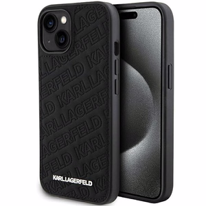 Karl Lagerfeld Suojakuori iPhone 15 6,1 KLHCP15SPQKPMK musta HC QUILTED K PATTERN