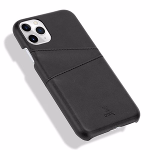 Crong Neat Cover suojakuori laitteelle iPhone 11 Pro, korttitaskuilla, musta