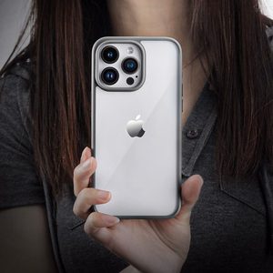 Rock Guard Series Suojakuori iPhone 16 Pro Max:lle läpinäkyvä-musta