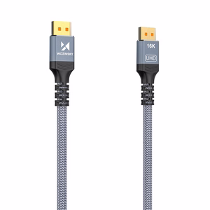 Wozinsky WPS-16AYL2S DisplayPort 2.1 80Gb/s 16K@60Hz 8K@120Hz 4K@240Hz HDR HDCP DSC kaapeli - musta