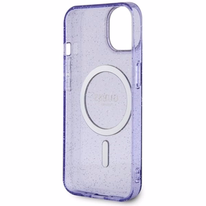 Guess GUHMP14MHCMCGU iPhone 14 Plus 6.7 violetti/violetti suojakuori Glitter Gold MagSafe
