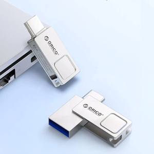 Orico U301 USB flash drive, 128 GB, USB-A/USB-C, USB 3.2 Gen 1, silver