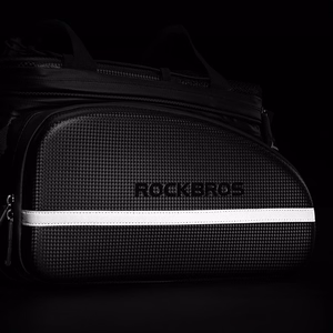 Rockbros A6-6 polkupyörän tavaratelinelaukku, 35 l, avattavilla taskuilla - musta