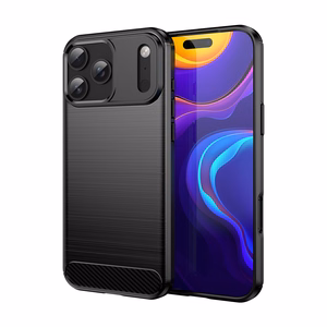 Carbon Suojakuori iPhone 17 Pro Max:lle - Musta