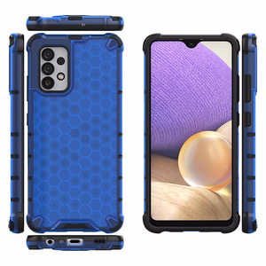 Honeycomb tapauksessa panssaroitu suojus geelirunko Samsung Galaxy A03s (166.5) sininen