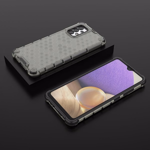 Honeycomb tapauksessa panssaroitu kansi geelirunko Samsung Galaxy A03s (166.5) musta