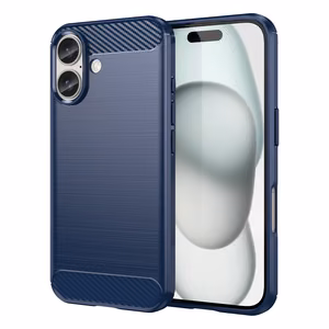 Carbon Case Suojakuori iPhone 16 Plus:lle - Sininen