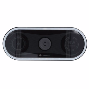 FORCELL F-ENERGY Ellipse langaton laturi 3in1 Apple Qi -yhteensopiva QC 15W musta
