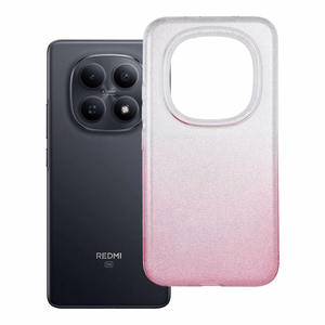 Suojakuori Xiaomi Redmi Note 15 PRO PLUS 5G -puhelimelle kiiltava läpinäkyvä vaaleanpunainen