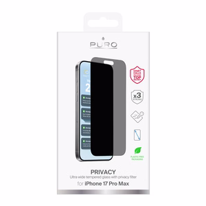Puro Privacy karkaistu lasi yksityisyysnäytönsuoja iPhone 17 Pro Max:lle