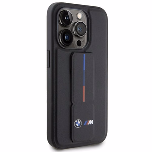 BMW Grip Hot Stamp Suojakuori iPhone 15 Pro:lle - musta