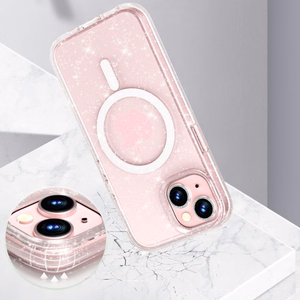 Tech-Protect FlexAir Hybrid MagSafe iPhone 15 Suojakuori - läpinäkyvä glitter