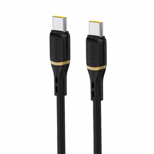 Dudao L25C USB-C kaapeli 1m 60W pehmeällä silikonikuorella - musta