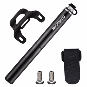 Rockbros JG-PB-004 kevyt pyöräpumppu painemittarilla – väri: musta