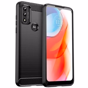 Carbon Case Joustava suojakotelo Motorola Moto G Play 2022 musta