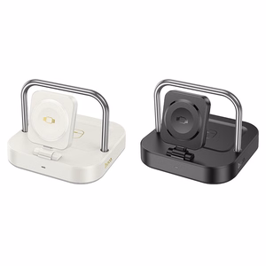 Langaton laturi Hoco 3in1 3A 5W Apple Watch -yhteensopiva CQ16A - maidonvalkoinen