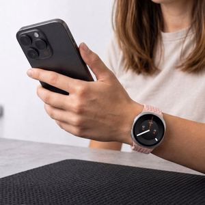 Tech-Protect NylonMag -ranneke mallille Samsung Galaxy Watch 40/44/46 mm – vaaleanpunainen