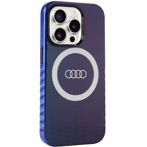 Audi IML Big Logo MagSafe Suojakuori iPhone 15 Pro:lle - sininen