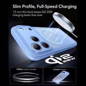 ESR Classic Hybrid MagSafe suojakuori malleille iPhone 18 Pro / 17 Pro, vaaleansininen