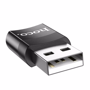 Sovitin Hoco UA17 USB-A Type-C:lle musta