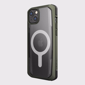 Raptic X-Doria Secure Case iPhone 14 Plus MagSafe panssaroitu suojus vihreä