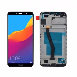 LCD-näyttö yhteensopiva Huawei Y6 2018 valkoinen kehyksellä HQ