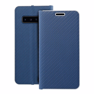 Läppäsuojakuori Samsung S10:lle Luna Book Carbon sininen