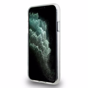 DKNY IML Ruudullinen Mono-kuvio ja Painetut Raidat MagSafe Suojakuori iPhone 11 / Xr:lle - musta